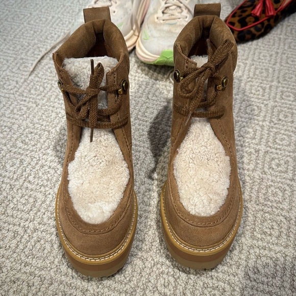 See by Chloe shearling trimmed ankle boots, size 40, never worn. - Picture 2 of 8